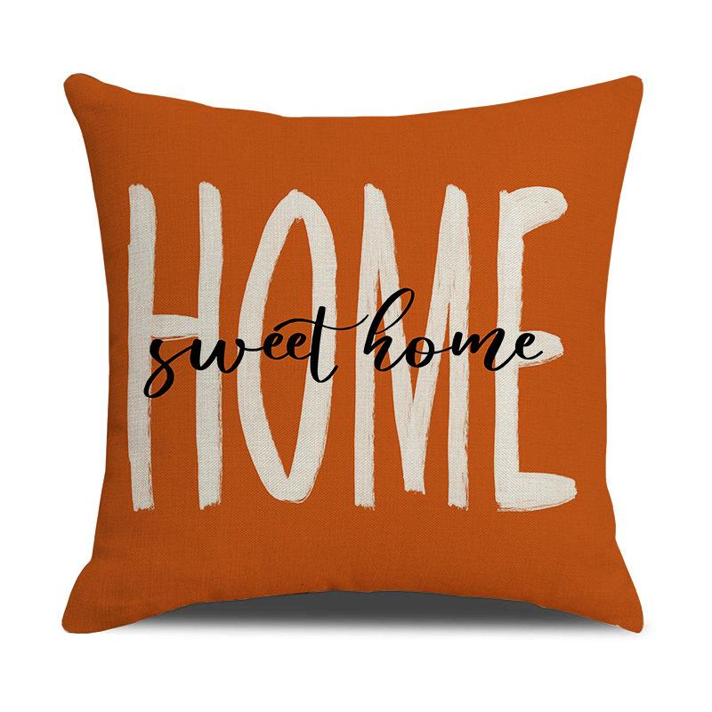 

New Thanksgiving Car Pumpkin Pillow Case Autumn Flower Home Decor Pillow Case Premium Durable Quality Useful Practical 45 * 45Cm (excluding pillow core)