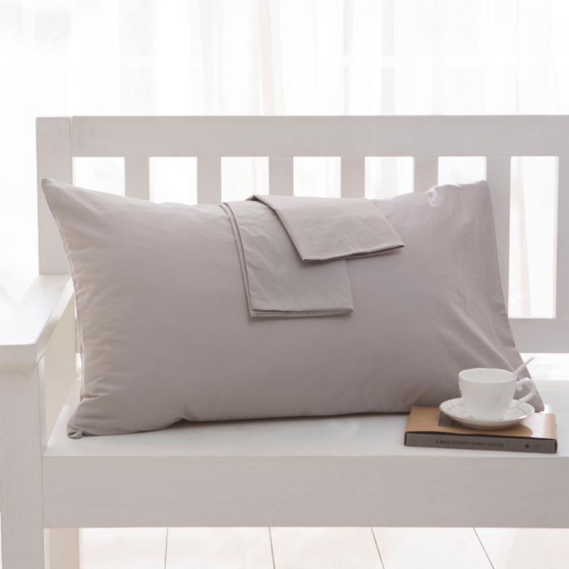 Solid Cotton Envelope Pillowcase 40x60 50x90 Soft Breathable Bedding Pillow Cover Multiple Sizes Available