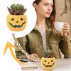 Halloween Flower Pot Decoration, Pumpkin Fake Plant Flower Pot