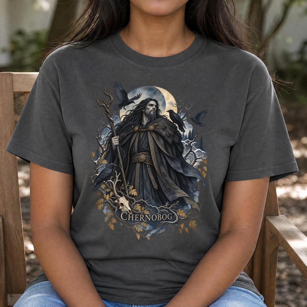 Tarot Chernobog Shirt - Front or Back Print - Slavic Mythology Gift