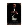 Retro Vintage Metal Tin Poster  The Godfather Sign Plaque for Bar Club Home Wall Decor  Classic Movie Wall Plate Pendant