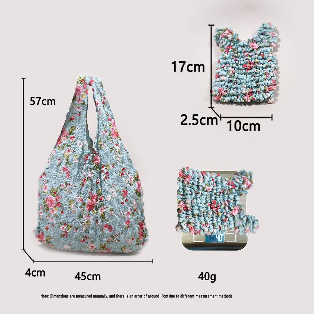 Bolso de Mano Plegable Erizo Flor Transfronterizo: Bolsa Mágica Telescópica Plegable de Piña Miura