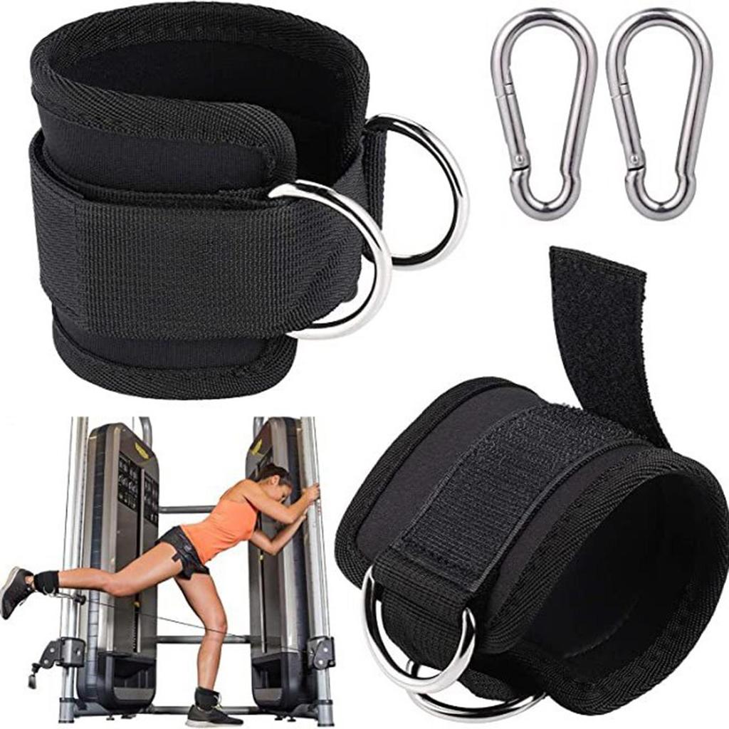2Pcs Ankle Straps Cuffs Gym Cable Attachment Machine Accessories for Fitness Lower Body