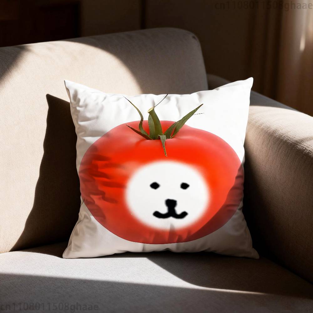 Cute Nnongdamgons  Pillow Case Antidustmite Pillowcase Invisible zipper silky short plush Sofa cushion cover