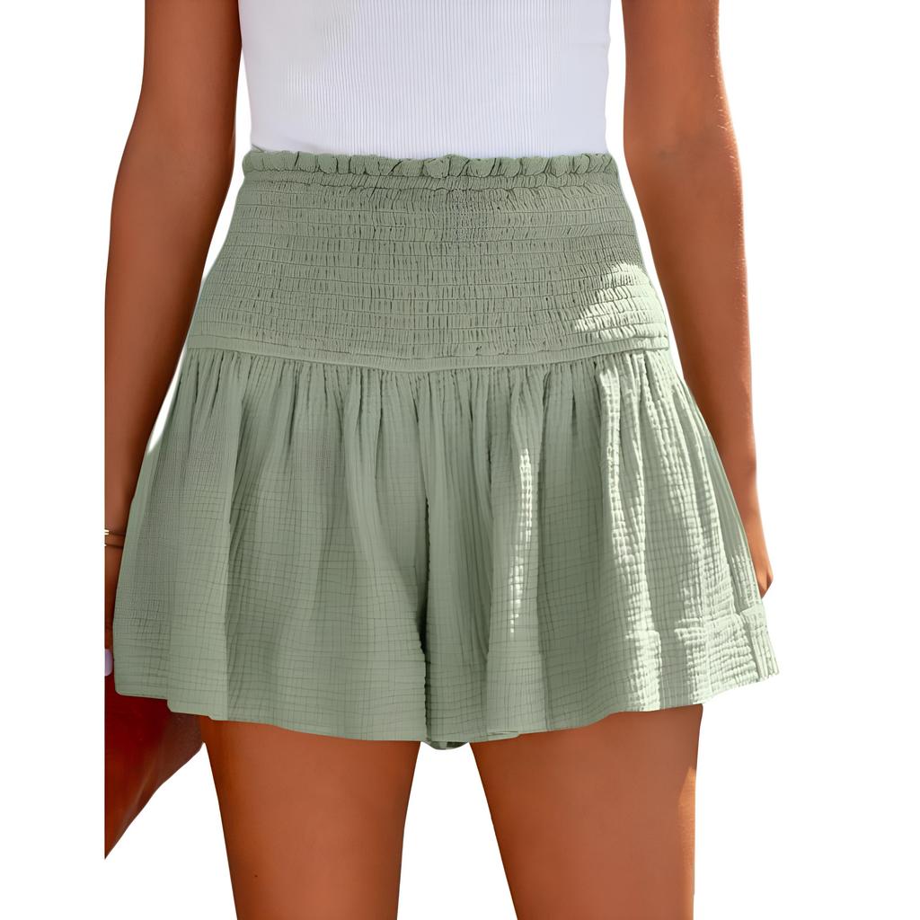 Damen Shorts, lässig, groß, einfarbig, atmungsaktiv, modisch, weite Beinshorts, Shorts für Damen, Sommershorts für Damen, elegant