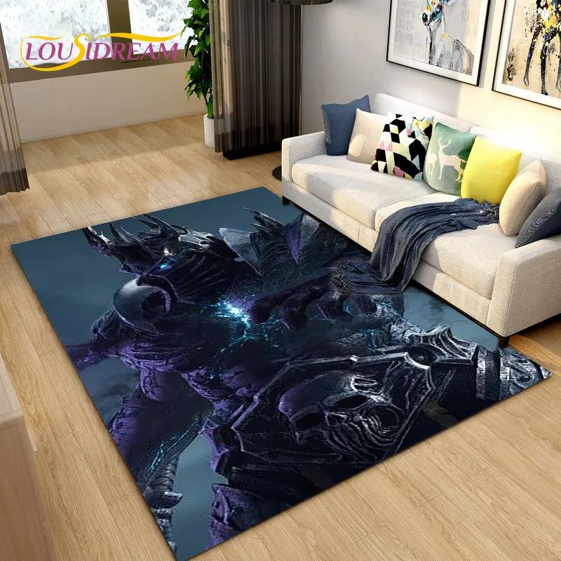 3D WOW, World of Warcraft Spielbereich-Teppich, groß, Teppich für Wohnzimmer, Schlafzimmer, Sofa, Fußmatte, Dekoration, rutschfeste Bodenmatte für Kinder