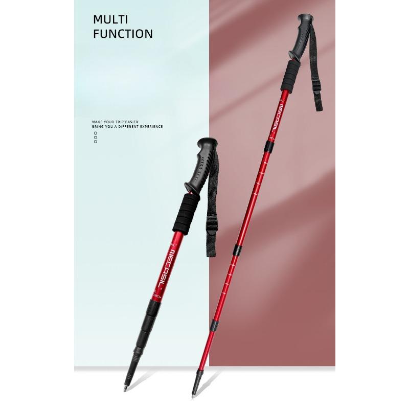 Aluminiumslegering Teleskopisk Stav Vandrestaver Bastão De Trekking Gåstav Ultralett Demper Gåstokk Alpenstock