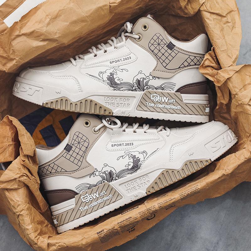 

Модные мужские кеды с высоким верхом, легкие мужские повседневные туфли на платформе для ходьбы, дышащие нескользящие теннисные туфли 44 хаки