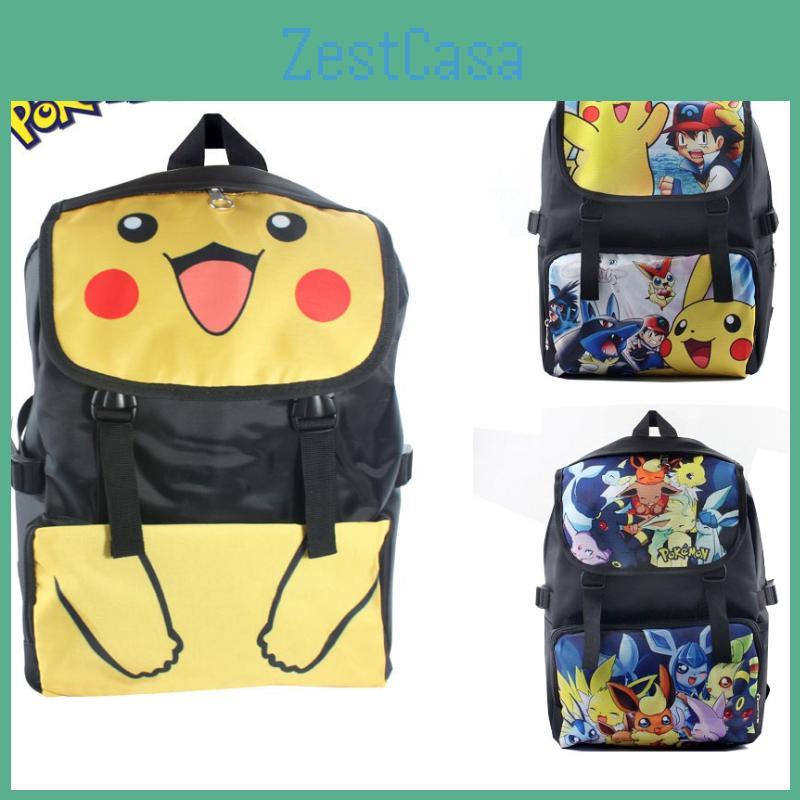 Children Pokmon Pikachu School Backpack Oxford Fabric Elementary Students Bag