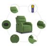 Electric Massage Chair Light Green Velvet