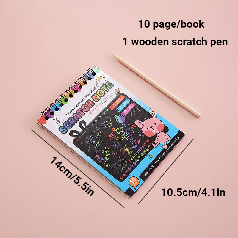 Regnbågs Magisk Skrap Papper Set för Barn Konst Skrapning Målning Leksak DIY Graffiti Bok Barn Montessori Pedagogiska Leksaker Gåvor