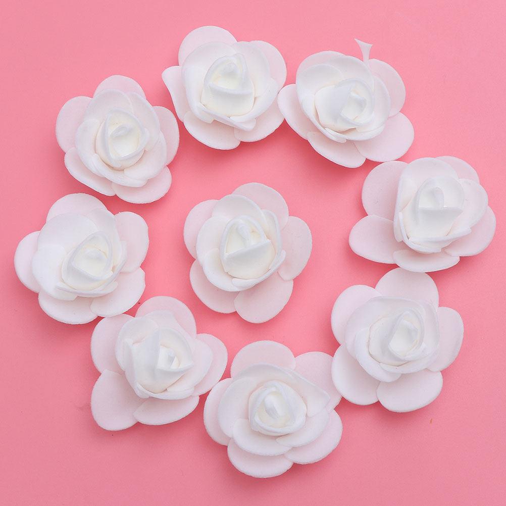 50Pcs Faux Rose Heads Foam Artificial Roses for Wedding Decoration Valentine's Day DIY Craft Flowers Centerpiece Wreath Bouquet