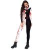 Erwachsener Gruseliger Clown Terrifier Cosplay Kostüm Halloween Horror Karnevalsparty Jumpsuit Zentai Bodysuit Weiblich