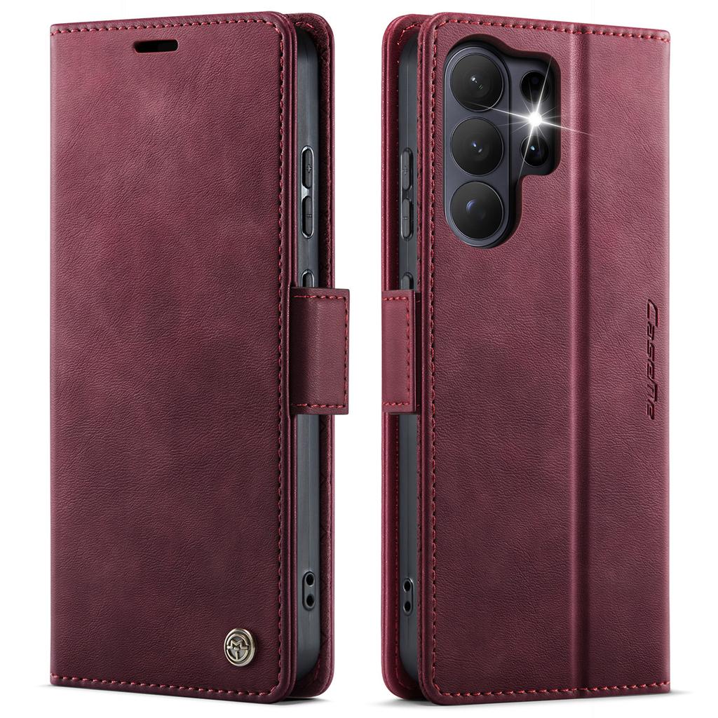 CaseMe Retro Magnetic PU Leather Wallet Phone Case For Samsung Galaxy S26/S26 Plus/S26 Ultra Shockproof Card Holder Pocket Cover