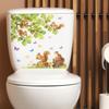 Cartoon Squirrel Stickers, Pinecones, Butterflies, Bathroom, Toilet Stickers for The Bathroom and Toilet Area