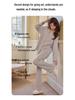 Women's V-Neck Cotton Cardigan with Chest Pads - Long Sleeve, Sweet Cartoon Design for Home or Casual Wear in Spring and Autumn.