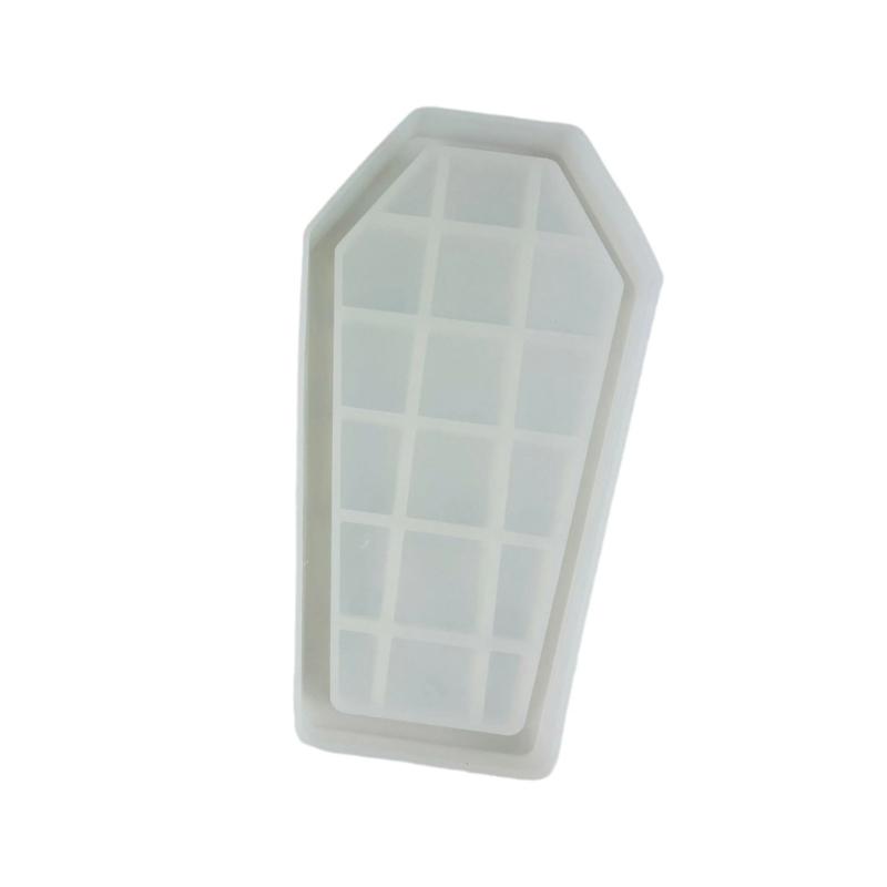 Halloween Coffin Trinket Box Mold Handmade Epoxy Resin Silicone Molds Casting Jewelry Storage Container Organizers