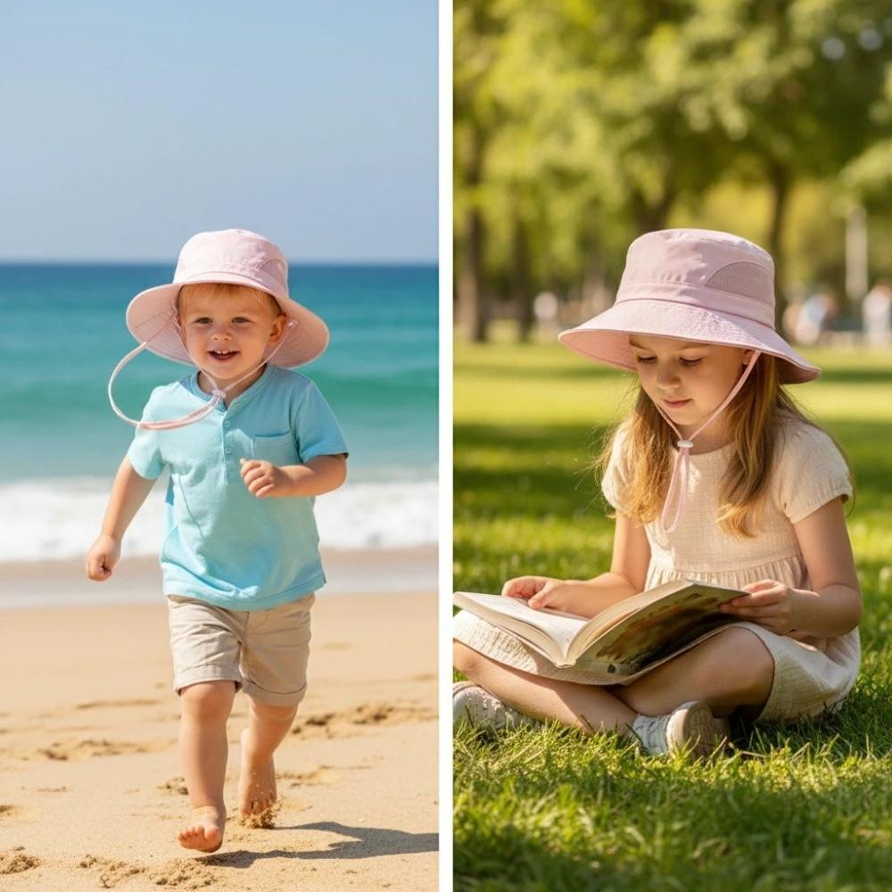Breathable Kids Sun Protection Hat Lightweight Beach Hat Foldable Quick Dry Fisherman Hat Summer