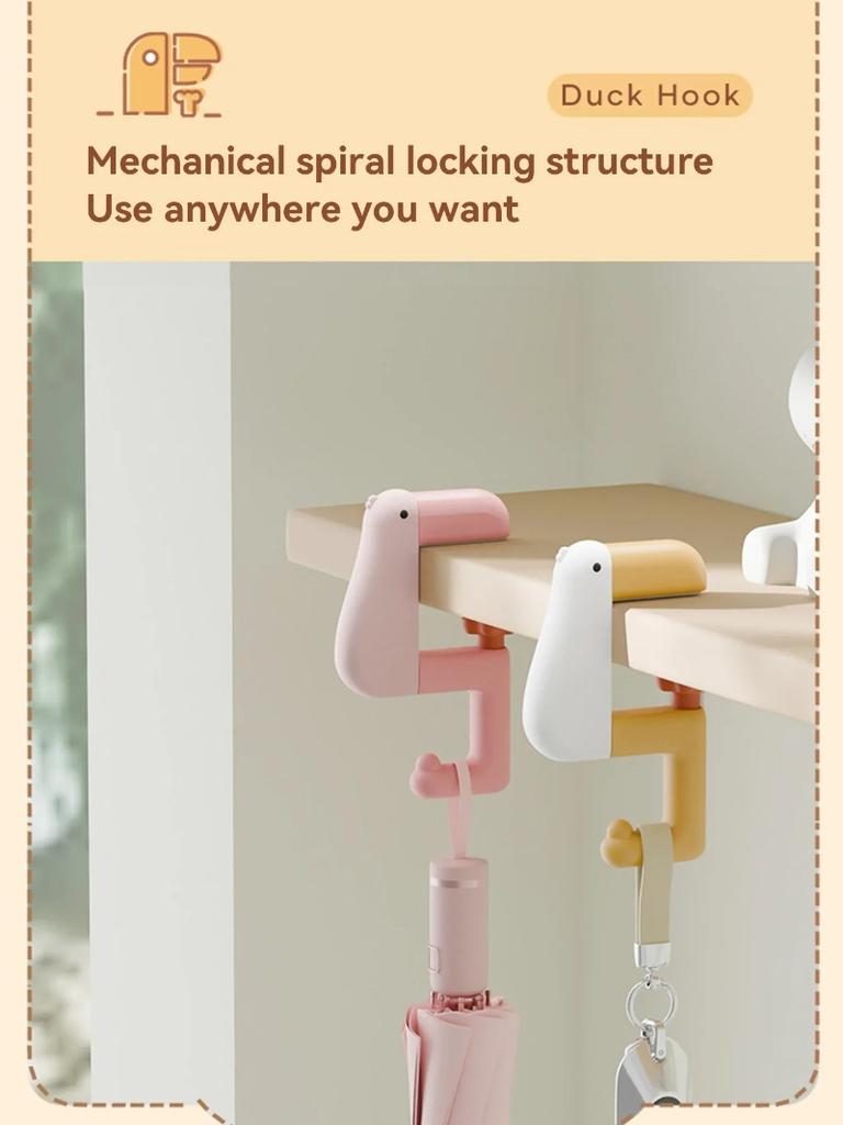 Portable Hook Hanging Decor Table Wallet Bag Hook Wall Hanger Bracket Handbag Non Punching Student Office Supplies