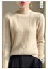 Women's 2024 Stylish Wool Sweater: Lace Half-High Collar Knit Top, Autumn/Winter Loose Fit Inner Wear.
