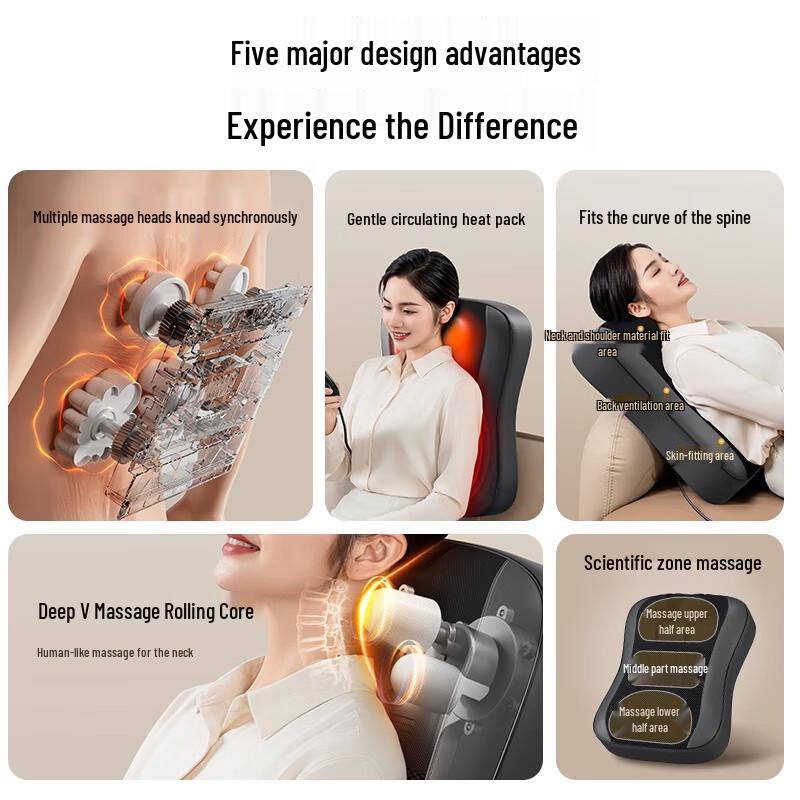 AUX Home Back and Waist Massage Cushion