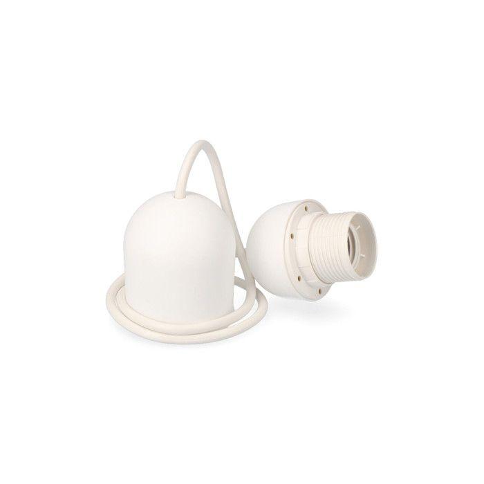 Suspension - EDM - E44310 - Blanc - Douille E27 - 1 mètre