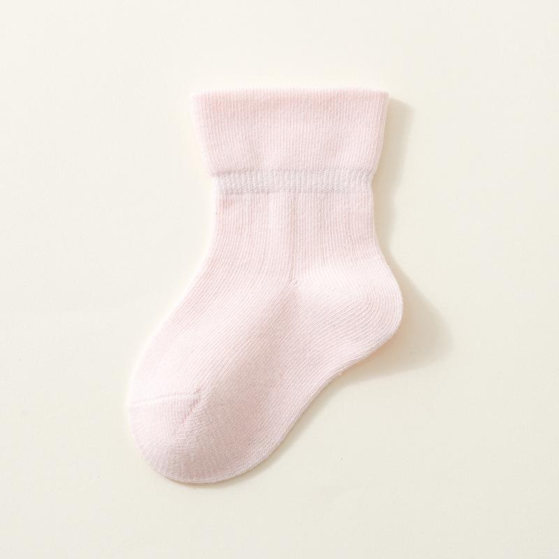 Kids Cotton Socks For Girl Boys Casual Solid Children's Socks For Baby Toddler Comfortable Soft Socks For Babies Spring Autumn