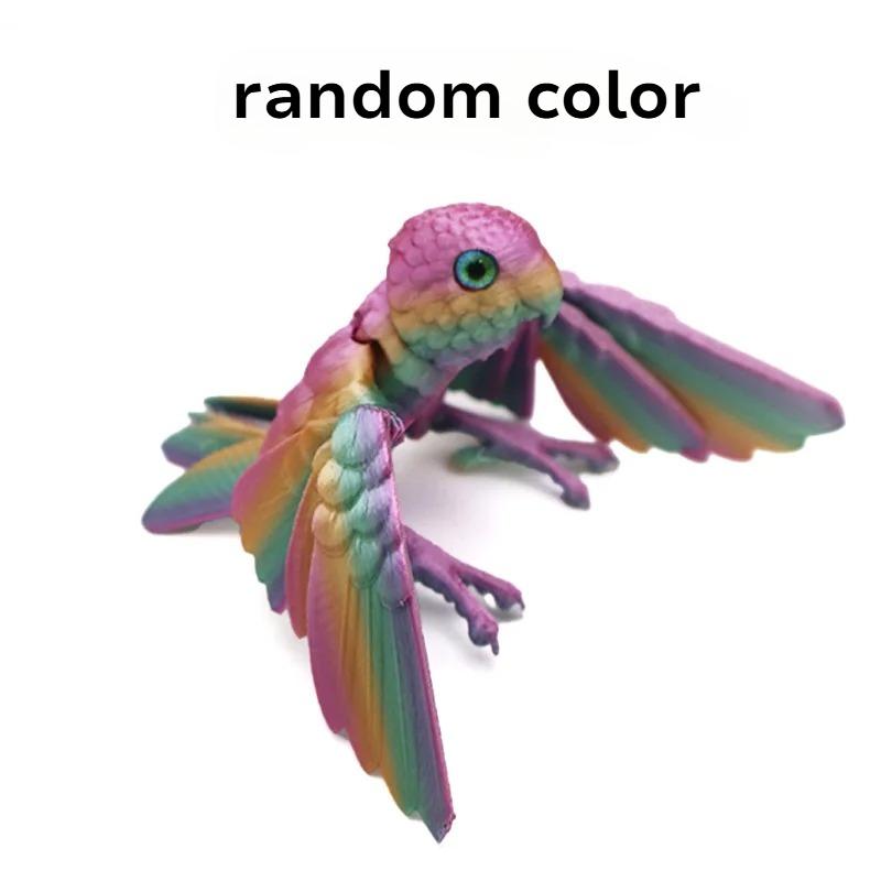 3D Printing Parrot Figures Multi-Joint Movable Simulation Animal Movement Model for Home Accessories Kids Gift Room Decoration