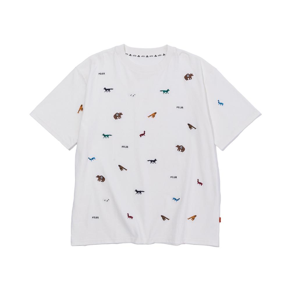 Polar Staff Prm Wash Emb Tee Animal White M