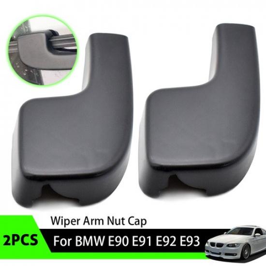 Front Windshield Wiper Arm Head Nut Cover Bolt Cap For BMW E90 E91 E92 E93 Pair,