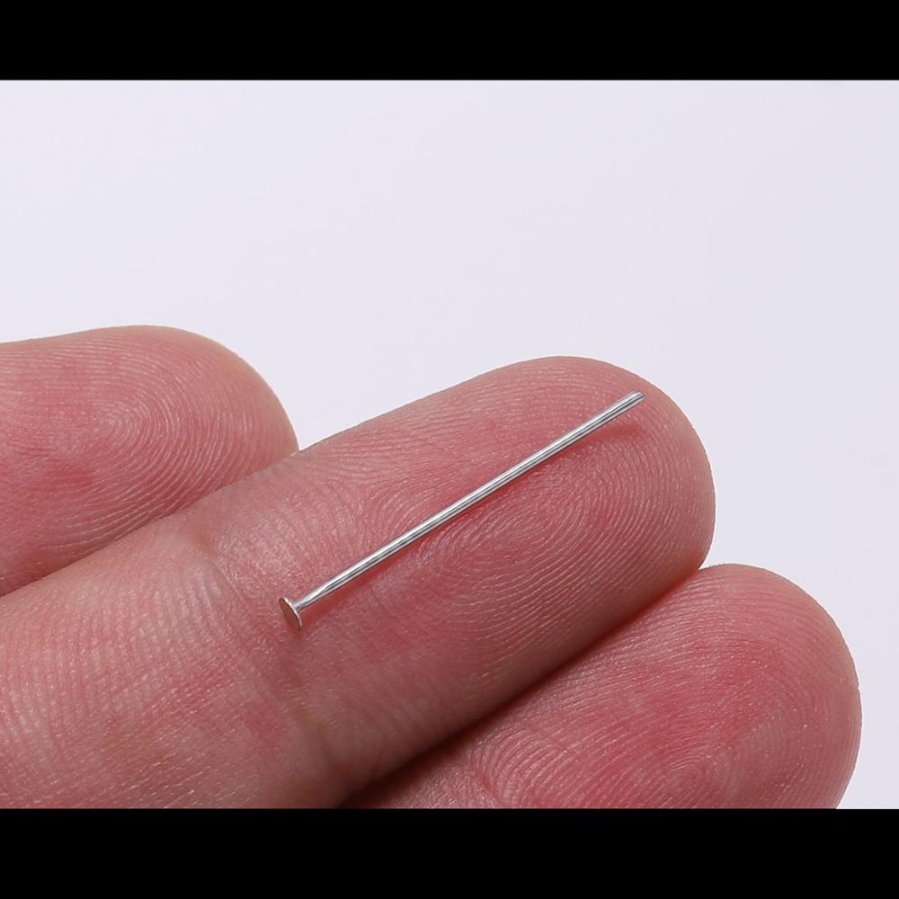 100Pcs/Pack 15-70mm Stainless steel Flat Head Pin Findings Headpins For DIY Jewelry Necklace Bracelets Making Accessories