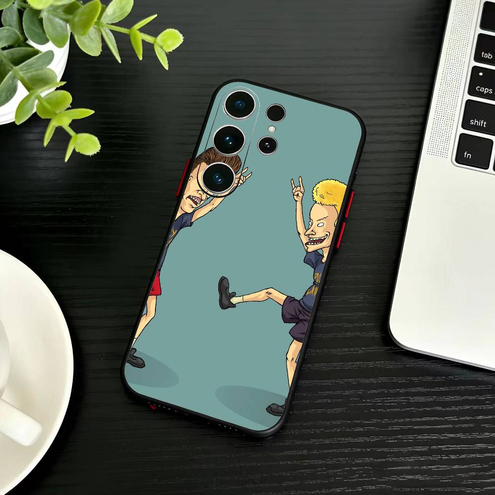 Cartoon B-Beavis And Butt-Head Phone Case For Samsung S26,S25,S24,S23,S22,S21,S20,Plus,Fe,Lite,Others Black Cover