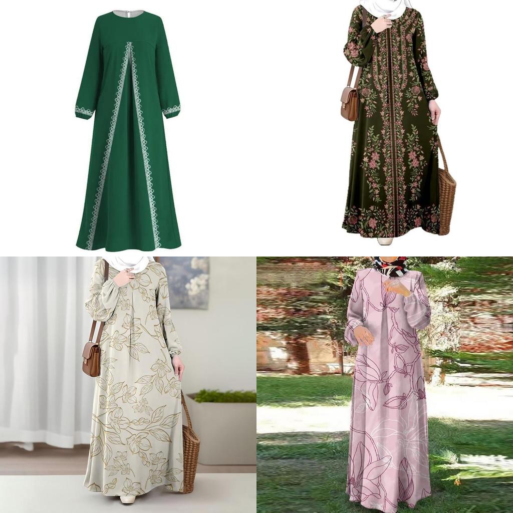 Maxikleid im Ethno-Stil mit Printmuster für Partys und Freizeit