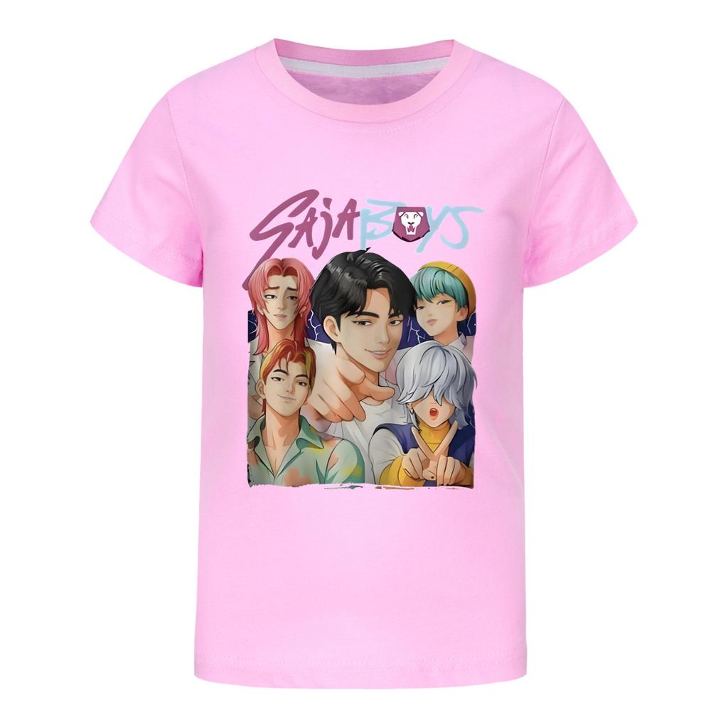 Monster Hunter Short sleeved Monster Hunter Men's Kpop SAJA BOYS Children's Adult Fashion Loose Fashion T-shirt