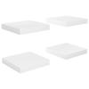 VidaXL Floating Wall Shelf 4 Pcs High Gloss White 23x23.5x3.8cm MDF