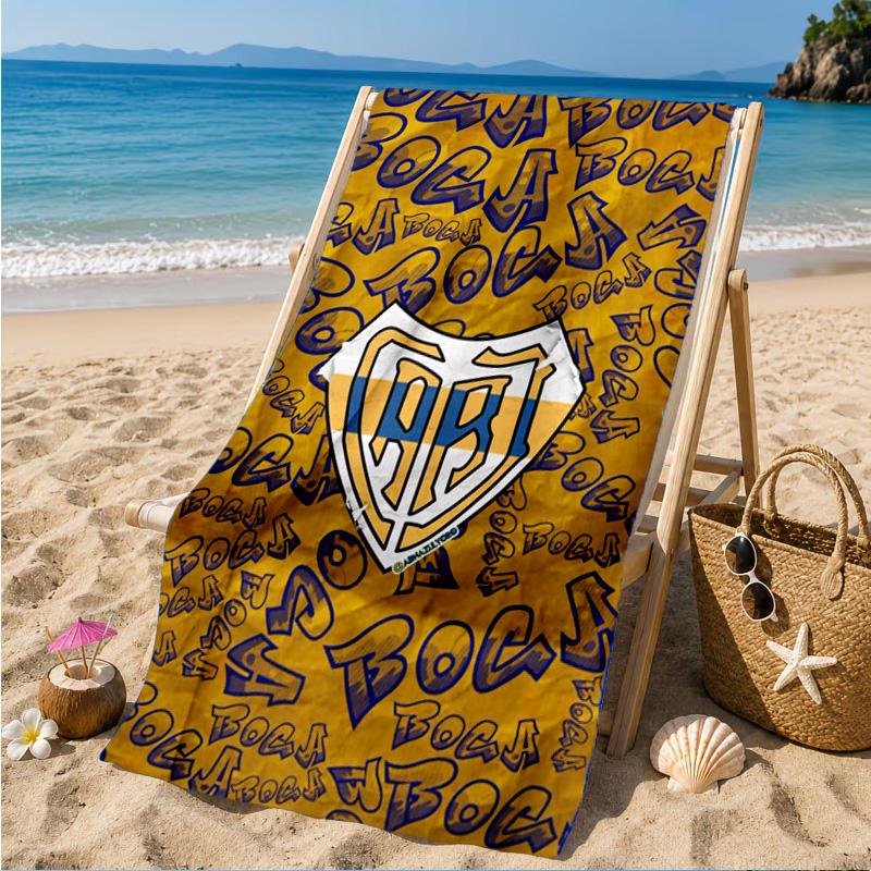 Juniors Football Club Design Printed Microfiber Beach Towel, Soft And Absorbent, Quick-Dry, Ideal for Summer Travel, Beach Essential, Swimming Pool