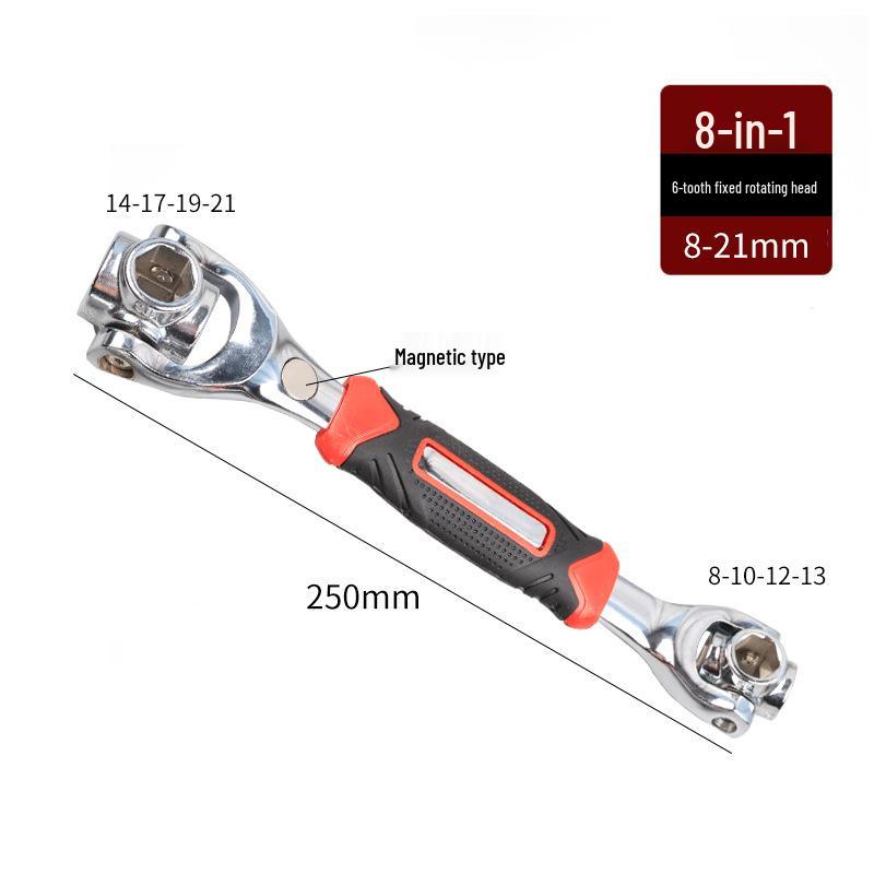 Eight-in-One Double-Ended Rotating Wrench, 52-in-One & 48-in-One Multi-functional Tool