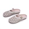 Johnature Genuine Leather Hollow-out Breathable Flat Slippers Soft Soled Versatile Women's Slip-on Shoes