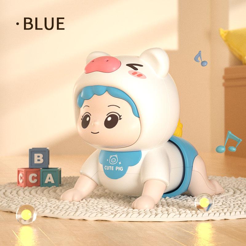

Baby Crawling Guide Toys Training Party Up Crawling Baby Electric Learning To Climb Music Early Education Doll синій