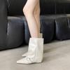 2025 Autumn and Winter New European and American Belt Buckle Small Square Head Thick Heel Short Heel Temperament French Fashion Sexy Beautiful Women S