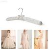 10PCS 38cm Satin Padded Hanger Silk Wrapped Clothes Hanger Hanging Silver Hook Sponge Hangers Clothes Shop Display Hangers