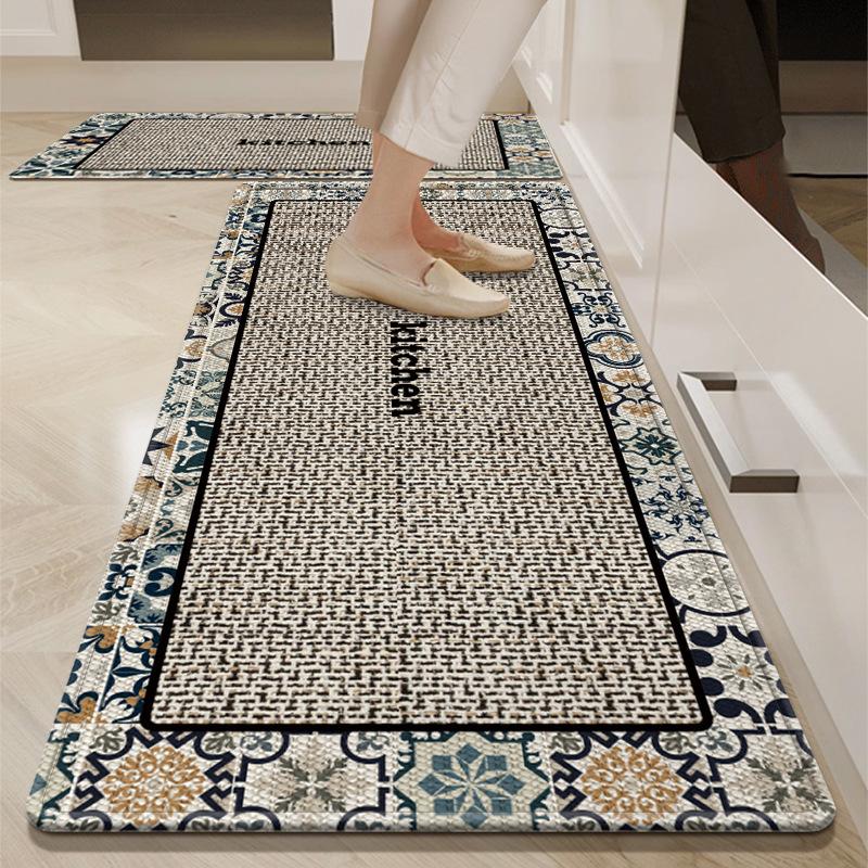 Kitchen floor mat, absorbent, oil-absorbing, non-slip, simple, cuttable, easy-to-clean diatomaceous earth mat.