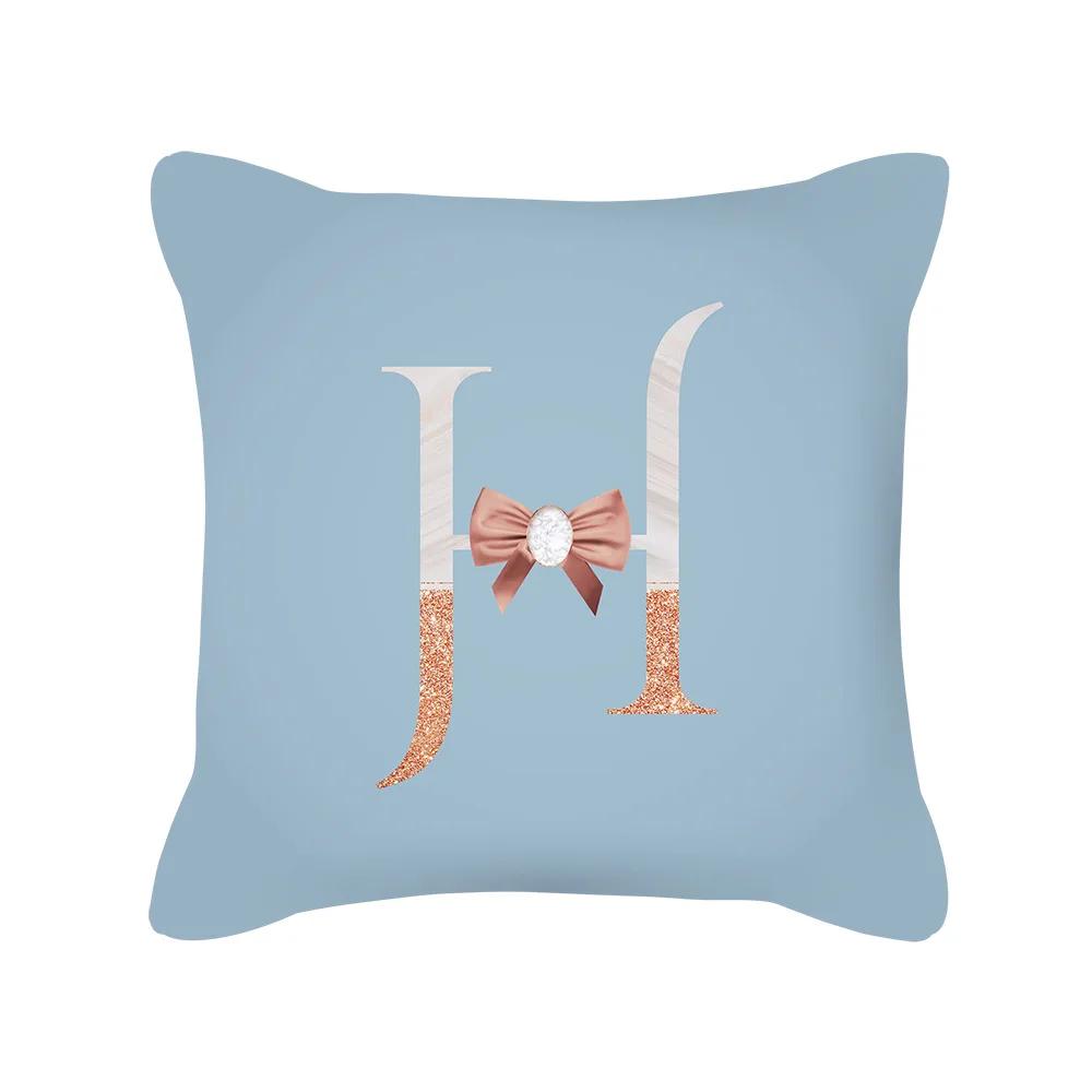Letter Cushion Cover Alphabet English Pillow Home Decor