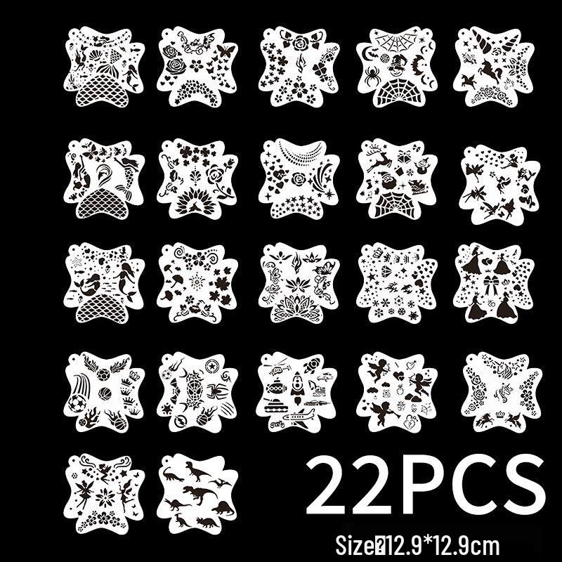 Набор шаблонов для аквагрима животных для детей, для самостоятельного сценического макияжа и граффити