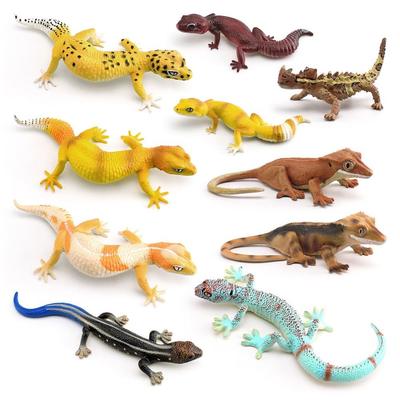Figurines Modèle Lézard Miniature Matériau PVC Figure Gecko Décoration de Scène