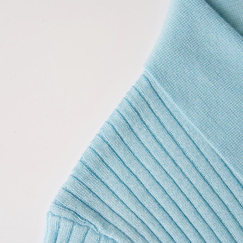 Northern Deer Women's Summer Polo Collar Knit, Short Sleeve, 70% Acetate, 20% Silk, 10% Cashmere