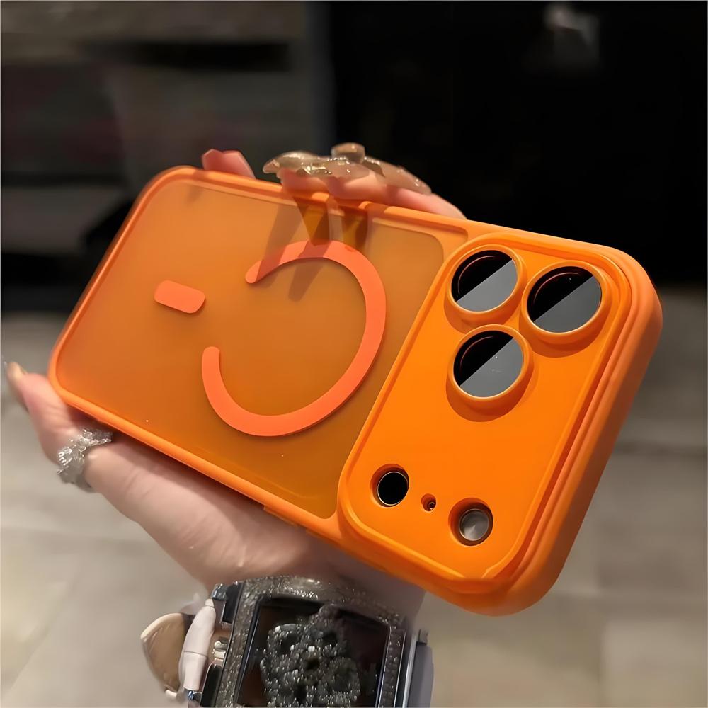 Translucent For Magsafe Magnetic Wireless Charge Phone Case For iPhone 17 Air 16 15 14 13 12 Pro Max Matte Lens Protection Cover
