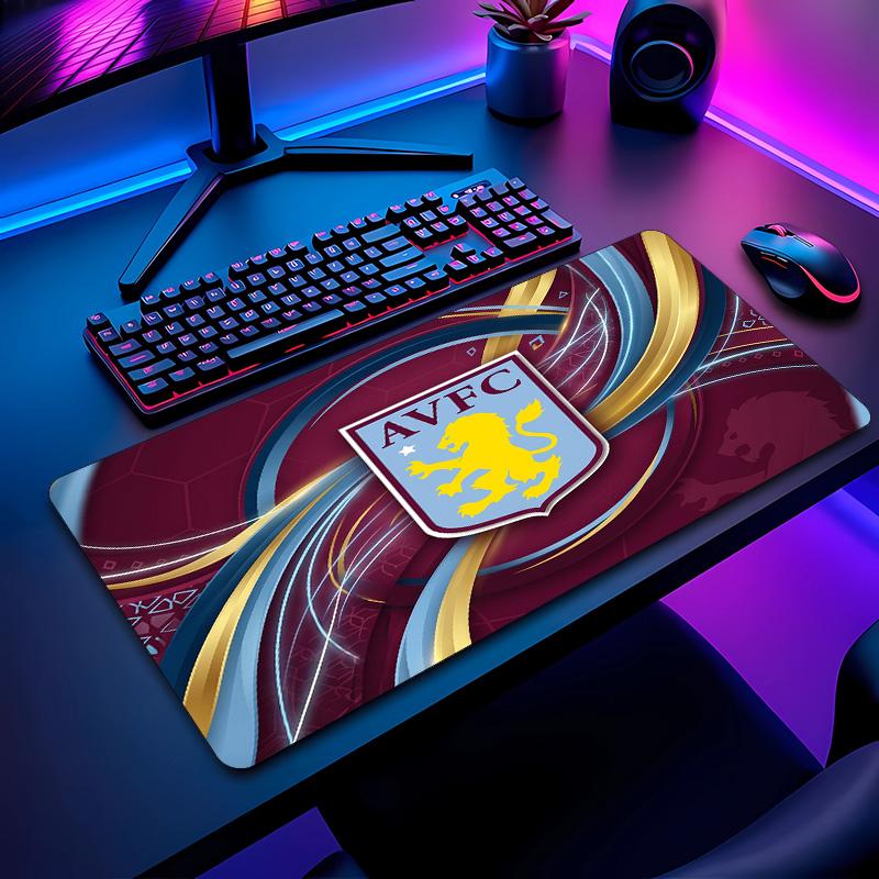 Aston Villa Football Print Mouse Pad Non?Slip Rubber Desk Mat Waterproof Gaming Mousepad For Laptop Office Desktop