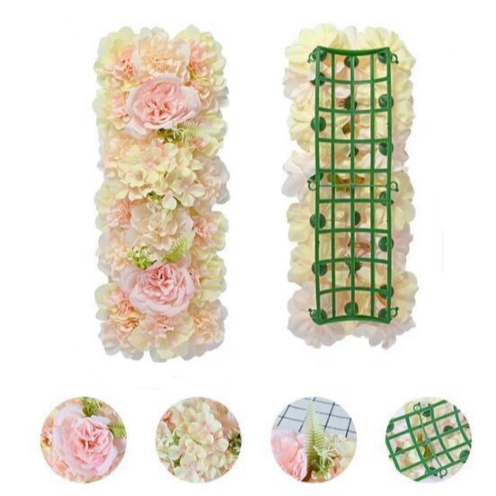 Artificial Rose Flower Panel Shower Decoration Table Arrangement Wedding Wall Background Decor Arc Flower Row Party Supplies