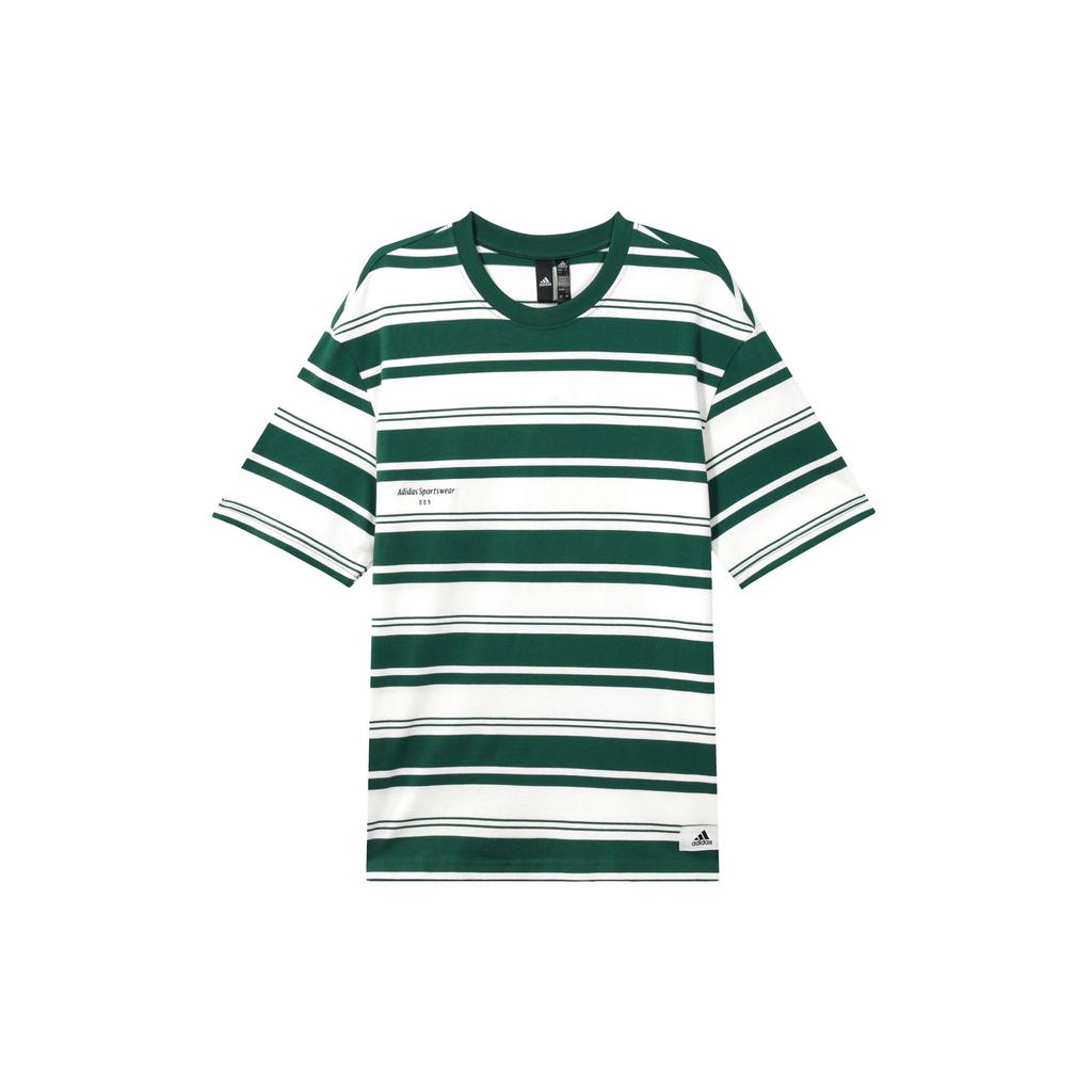 Adidas Light Sports Color-Block Casual Crew Neck Short Sleeve T-Shirt Men Tops Forest-Green IS4958